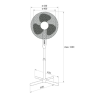 Floor fan Brilum CALLER 40 white 45 W
